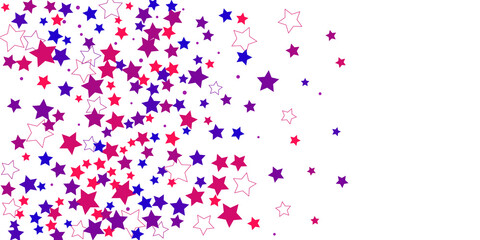Shooting stars confetti. Multi-colored stars. Holiday background. Abstract texture on a white background. Design element. Vector illustration, EPS 10.	