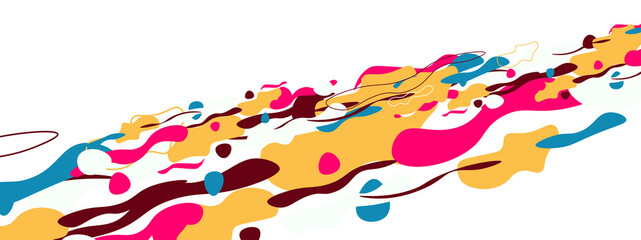Trendy liquid style shapes abstract design, dynamic vector background for placards, brochures, posters, web landing pages, covers or banners