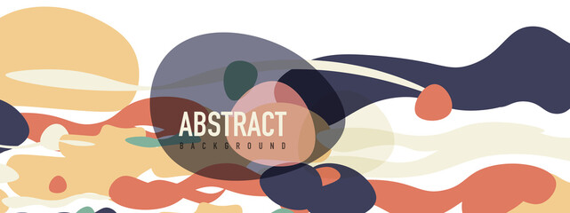 Trendy liquid style shapes abstract design, dynamic vector background for placards, brochures, posters, web landing pages, covers or banners