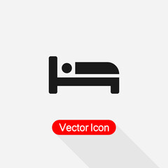 Hostel Symbol Bed Icon Vector Illustration Eps10