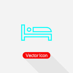 Hostel Symbol Bed Icon Vector Illustration Eps10