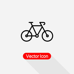 Fototapeta premium Bicycle Icon, Bike Icon Vector Illustration Eps10