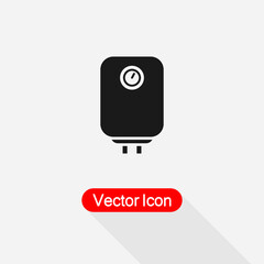 Boiler Icon, Water Heater Icon, Geyser Icon Vector Illustration Eps10