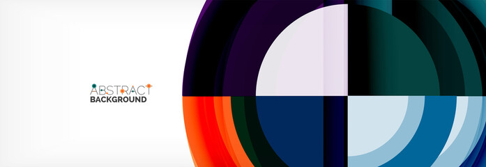 Obraz premium Round shapes, triangles and circles. Modern abstract background