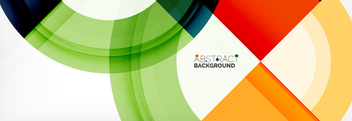 Obraz premium Round shapes, triangles and circles. Modern abstract background