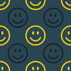Smile line icon pattern. Vector abstract background