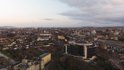 Vue aérienne de Dublin, Irlande 