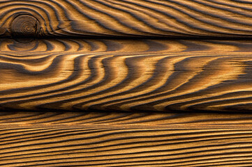 Vintage wood texture with knots. Closeup topview.