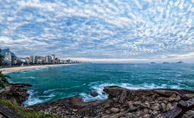 Sunset at Leblon beach in Rio de Janeiro.