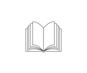 Book, education, open book icon. Vector illustration.