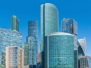 Fototapeta na wymiar Skyscrapers of International Business Center (Moscow City), Russia