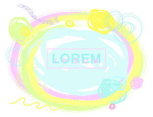 modern colorful background for baby products prints and text card and stationery in the style of Scribble
