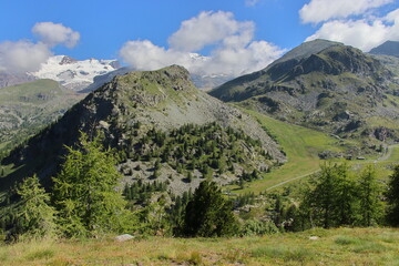 Mountain landscapes in Valle D'Ayas., Italy.