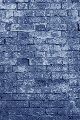 Blue brick building wall. Interior of a modern loft.