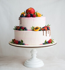 wedding cake with berries