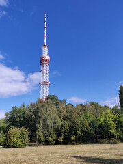 Obraz premium tower with TV transmission on it, Ukraine, Kiev
