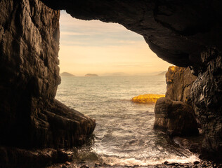 A cavern in the middle of the sea