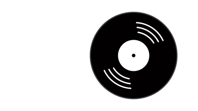 Record rotating on white background. illustration