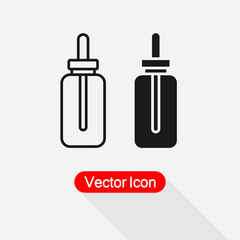 Eye Drops Icon, Liquid Bottle Icon Vector Illustration Eps10