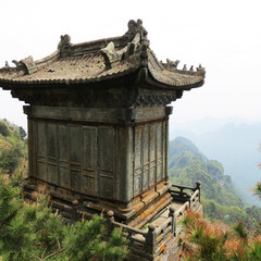 Small temple on stairs to Wudang Mountain temple.