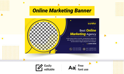 Social media marketing banner design vector 