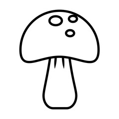 mushroom icon, line style