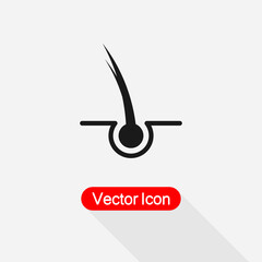 Fototapeta premium Hair Salon Icon, Hair Split Ends Icon, Hair Follicle Icon Vector Illustration Eps10