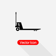 Hand Pallet Truck Icon Vector Illustration Eps10