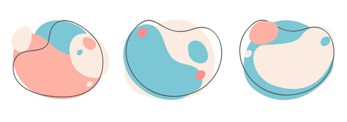 Organic Liquid Future Frame Pack. Modern Mind Vector