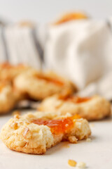 Apricot Walnut Thumbprit Cookies