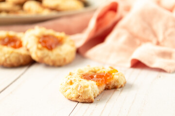Apricot Walnut Thumbprit Cookies