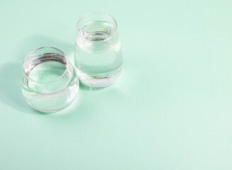 a glass of water