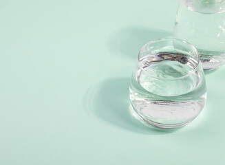 a glass of water