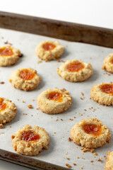 Apricot Walnut Thumbprit Cookies