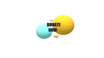 donate Icon. International charity day. donate now. Donate, social animation