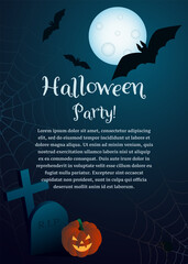 Vector illustration on the theme of Halloween. Good for greeting card, invitation, poster.