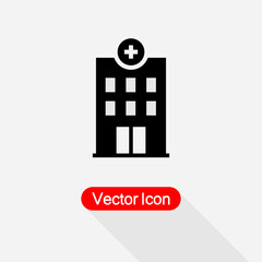 Hospital Icon,Hospital Building Icon Vector Illustration Eps10