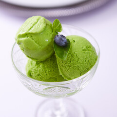 The Green Tea Ice Green. Shallow dof