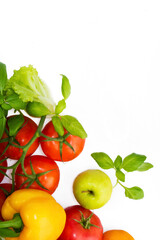 The composition of vegetables and fruits.