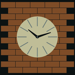 clock on brick wall