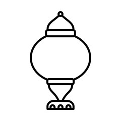 turkish lamp icon, line style