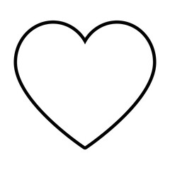 heart shape icon, line style