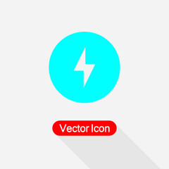 Lightning Icon, Energy Icon, Electricity Icon Vector Illustration Eps10