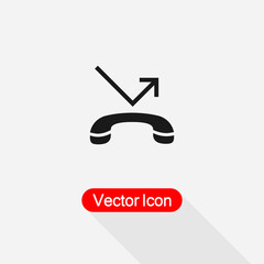 Missed Call Icon Vector Illustration Eps10