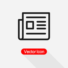 News Icon, Newspaper Icon Vector Illustration Eps10