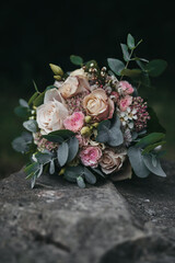 bridal bouquet with beautiful flowers