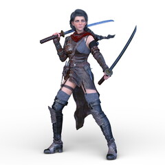 Fototapeta premium 戦う女戦士