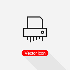 Paper Shredder Icon, Shredder Icon Vector Illustration Eps10