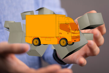 logistics and delivery concept digital 3d.