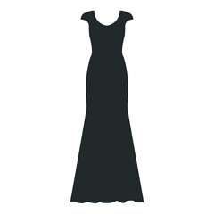 Black dress, vector illustration

